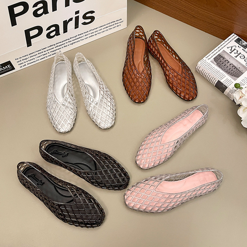 Sandales plates d'été pour fem - Crystal Mesh Fabric avis et prix