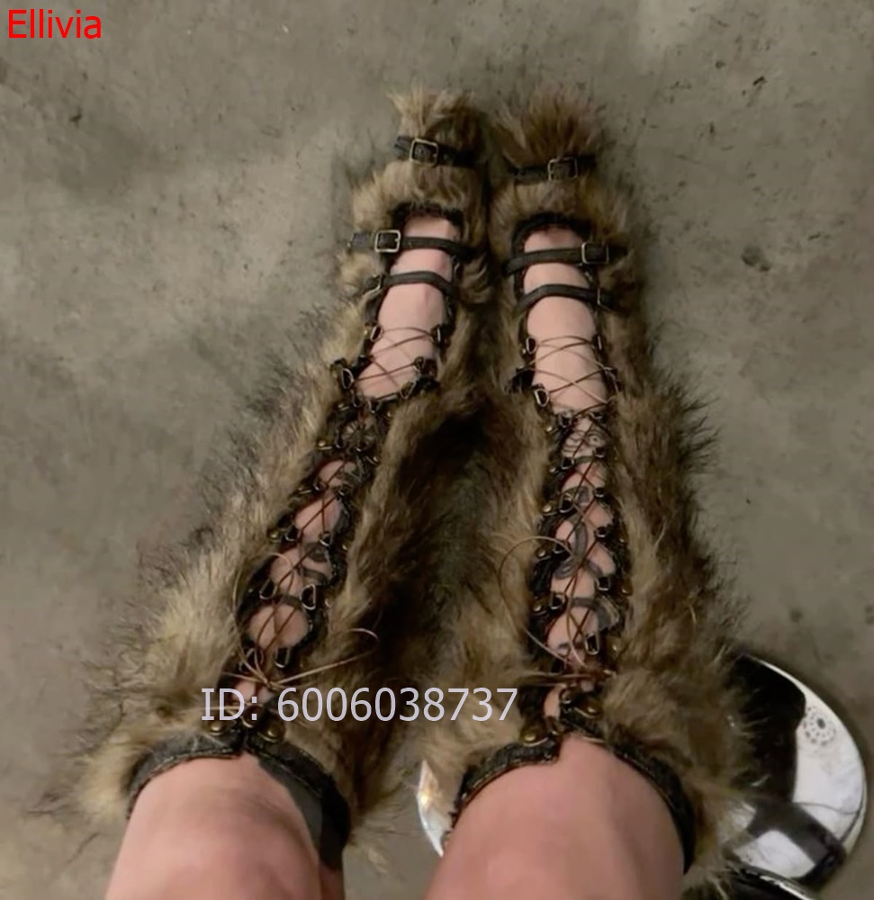 Bottes hautes en fourrure pour - Elastic Lace Trim avis et prix