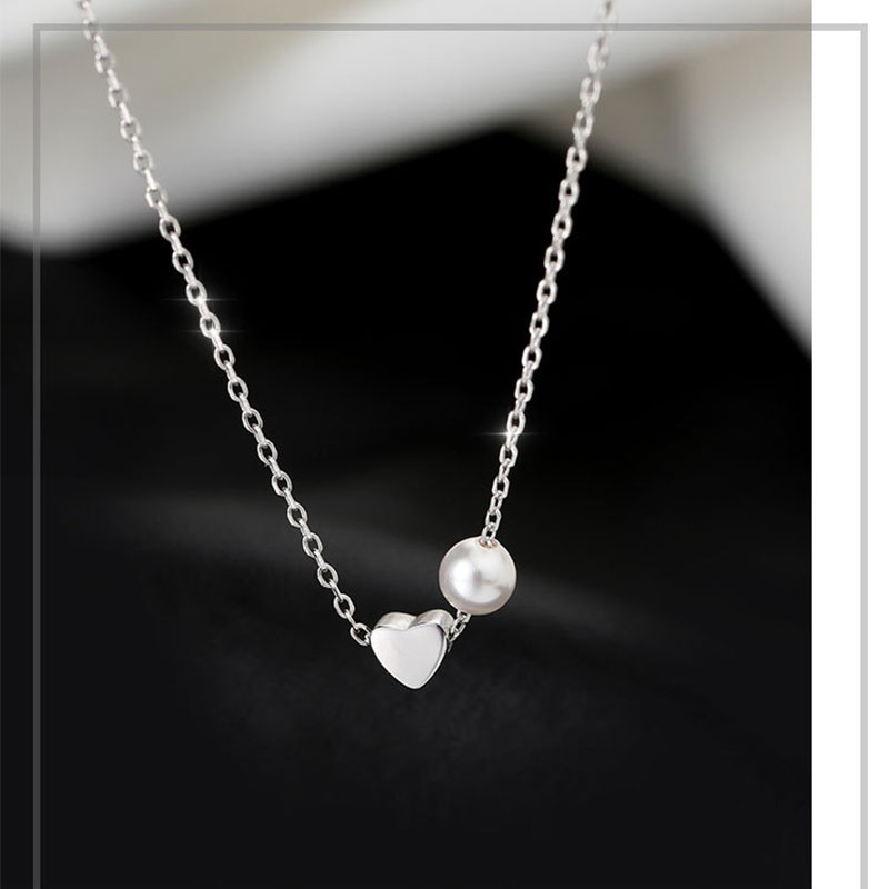 TrustDavis réel 925 en argent  - Pearl Trim Chain avis et prix